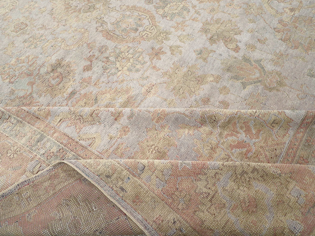 Antique Turkish Oushak Large Carpet, No.29404 - Gss