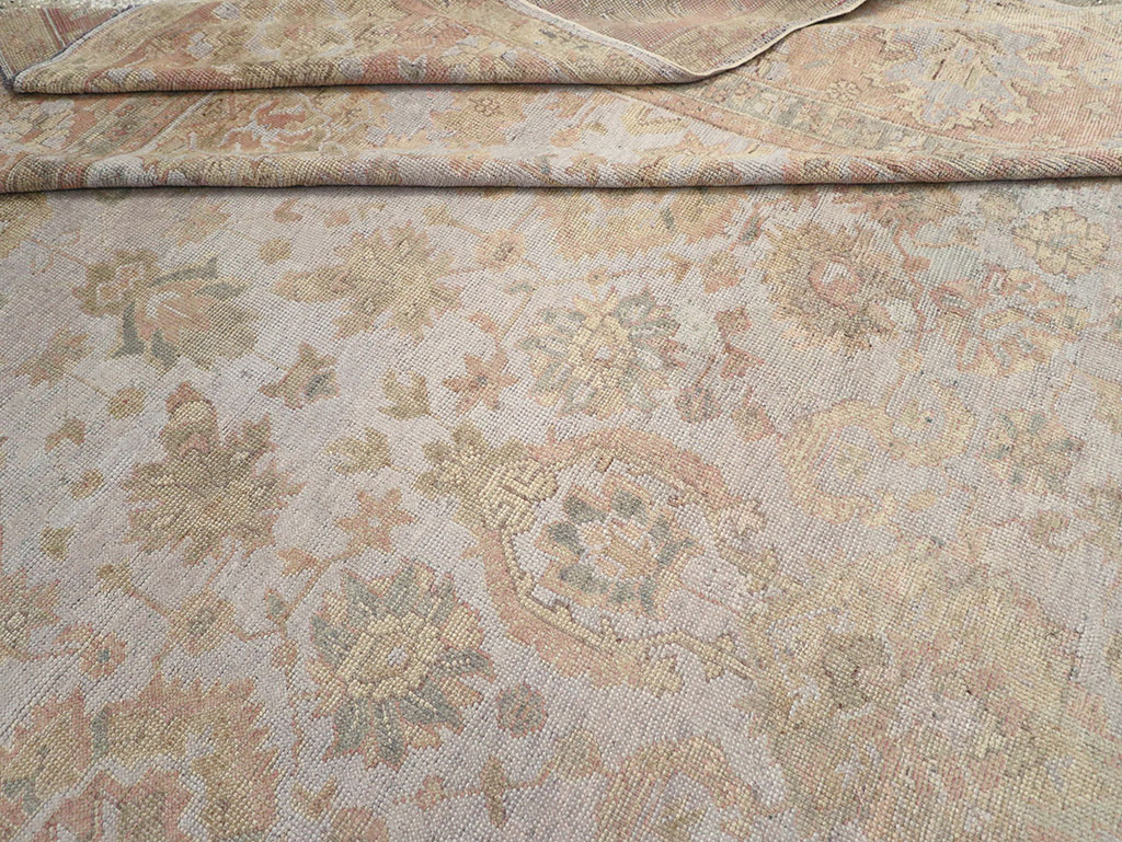 Antique Turkish Oushak Large Carpet, No.29404 - Gss