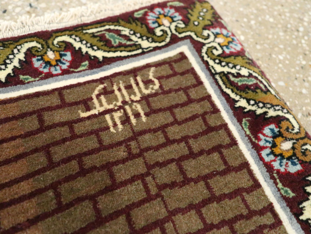 Vintage Persian Tabriz Pictorial Rug, No.29408 - Gss