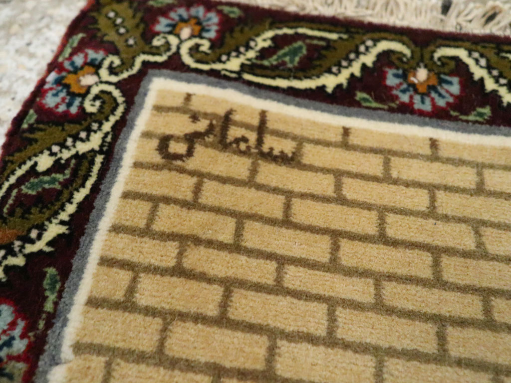 Vintage Persian Tabriz Pictorial Rug, No.29408 - Gss