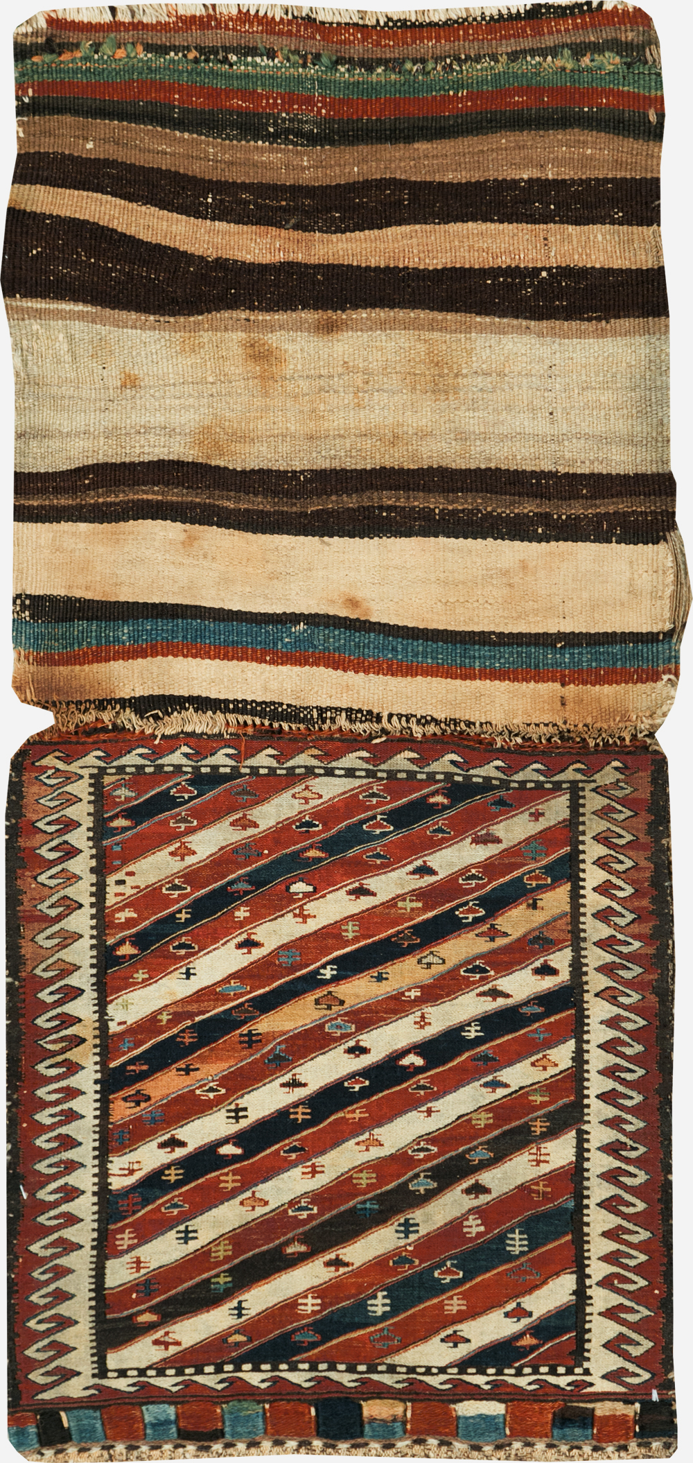 Antique Central Asian Shahsavan Soumak Bag, No.29411 - Gss