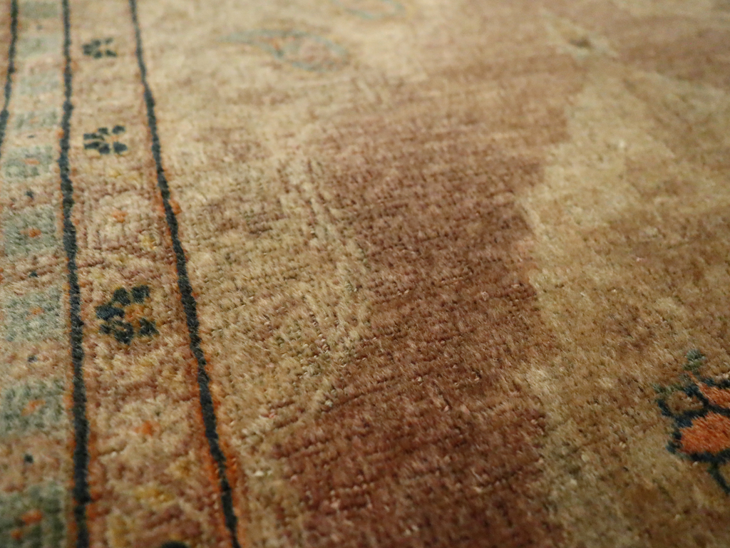 Antique Persian Tabriz Throw Rug, No.29414 - Gss