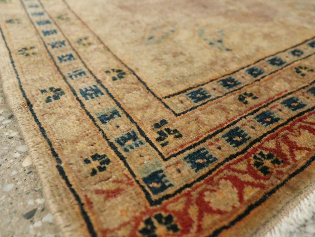 Antique Persian Tabriz Throw Rug, No.29414 - Gss