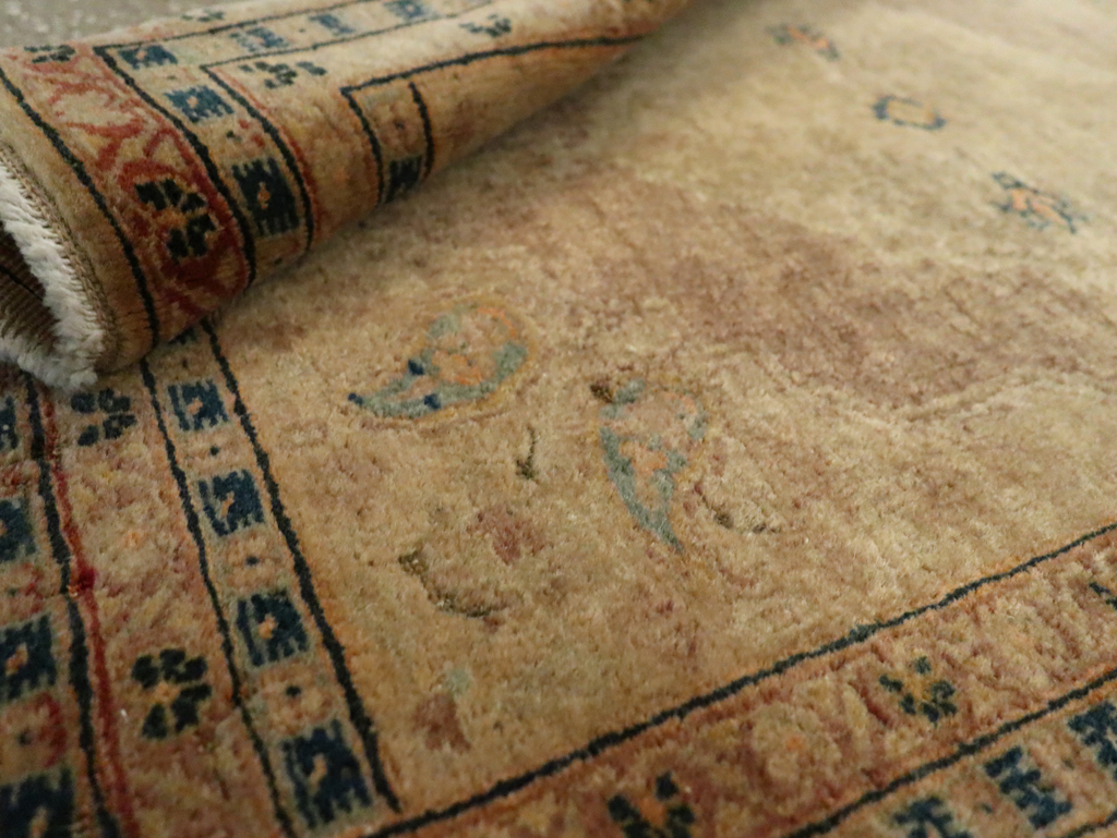 Antique Persian Tabriz Throw Rug, No.29414 - Gss