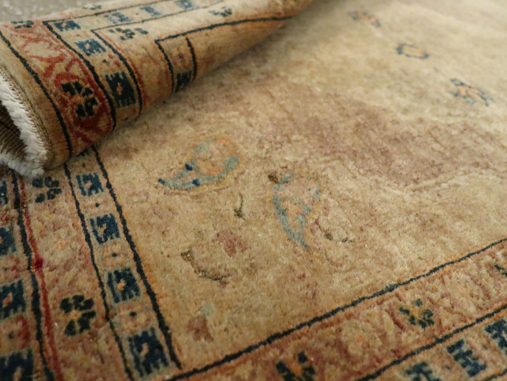 Antique Persian Tabriz Throw Rug, No.29414 - Gss