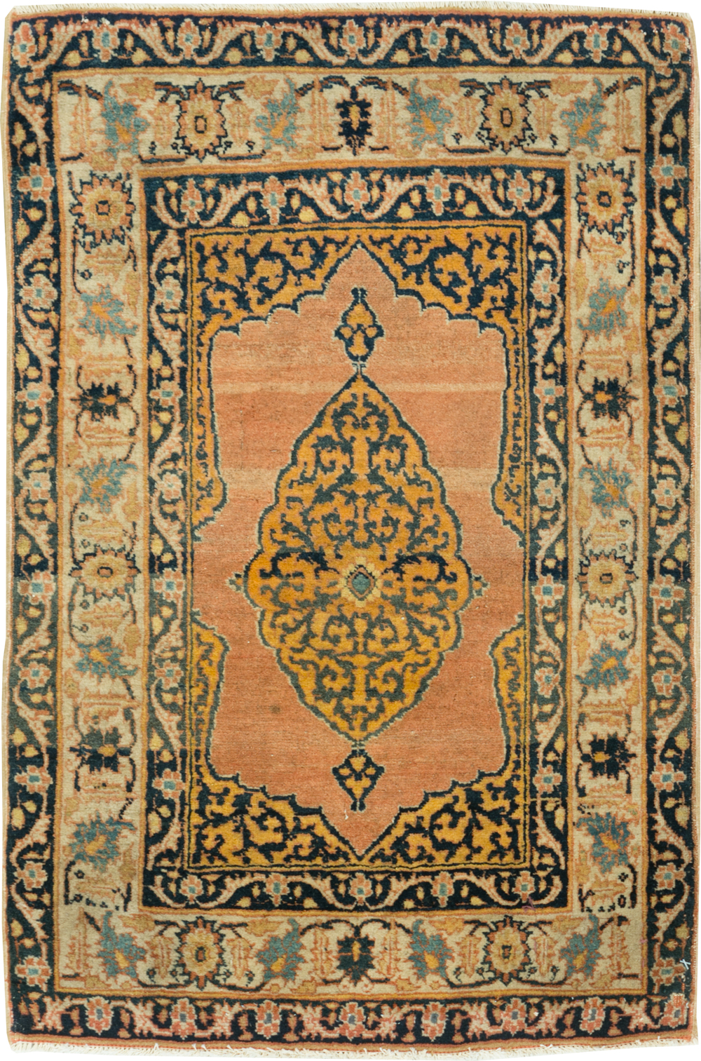Antique Persian Tabriz Haji Jalili Throw Rug, No.29415 - Gss