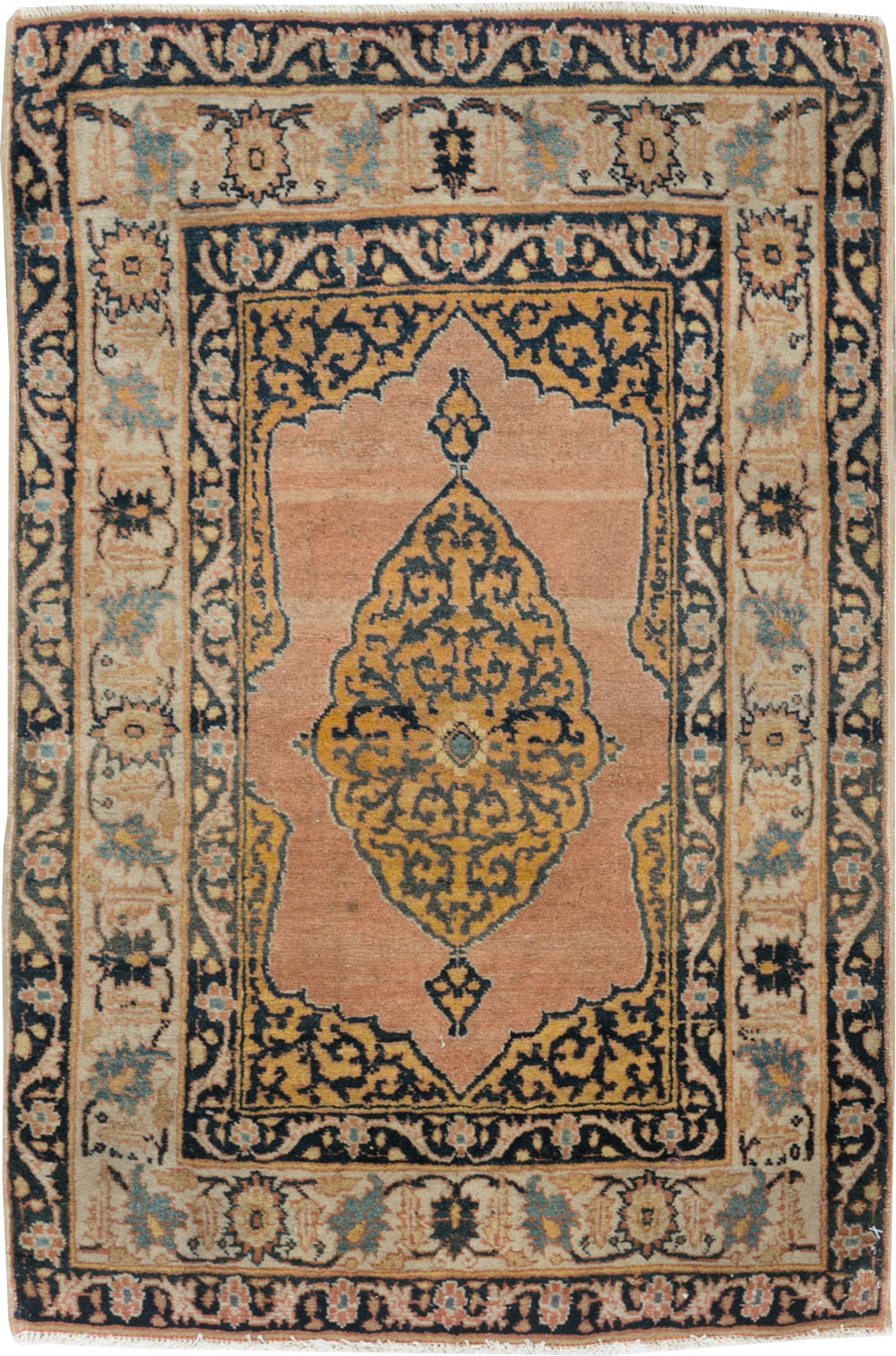 Antique Persian Tabriz Haji Jalili Throw Rug, No.29415 - Gss