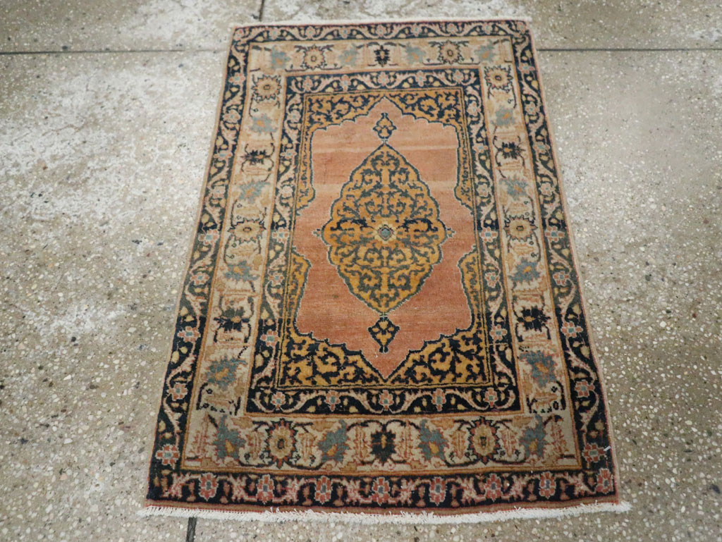 Antique Persian Tabriz Haji Jalili Throw Rug, No.29415 - Gss