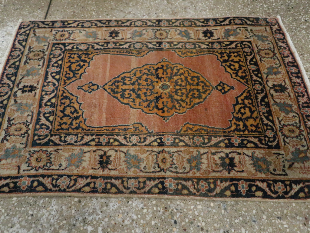 Antique Persian Tabriz Haji Jalili Throw Rug, No.29415 - Gss