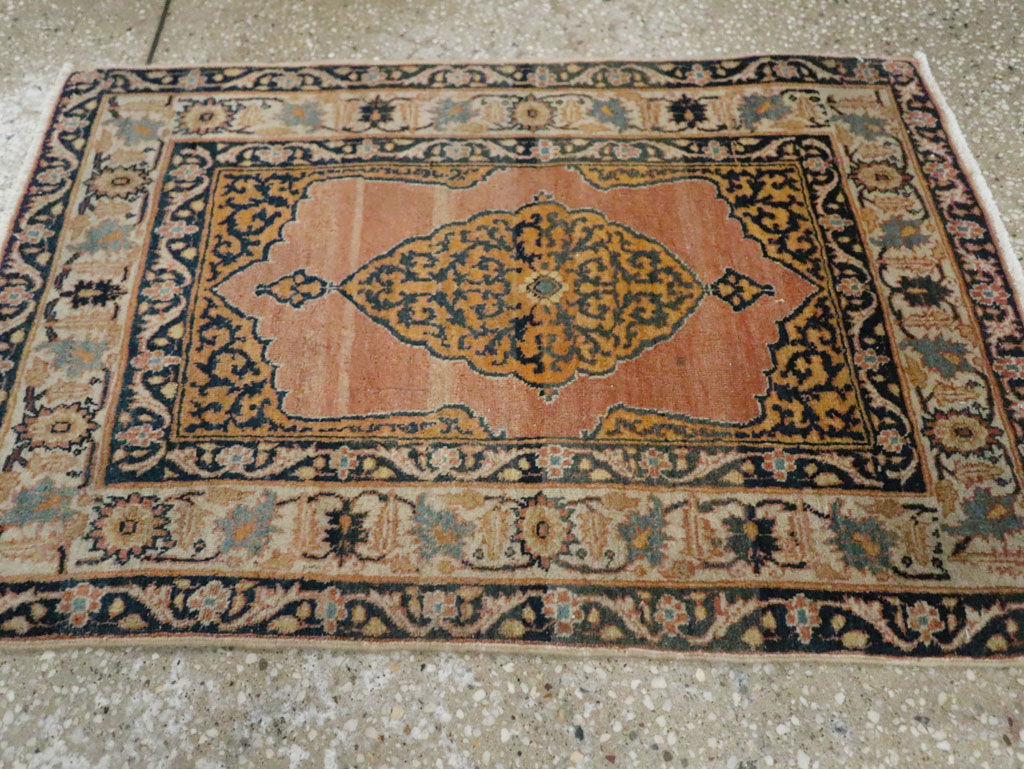 Antique Persian Tabriz Haji Jalili Throw Rug, No.29415 - Gss