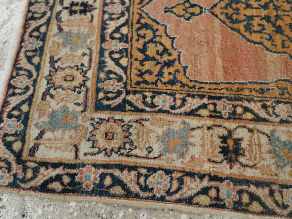 Antique Persian Tabriz Haji Jalili Throw Rug, No.29415 - Gss