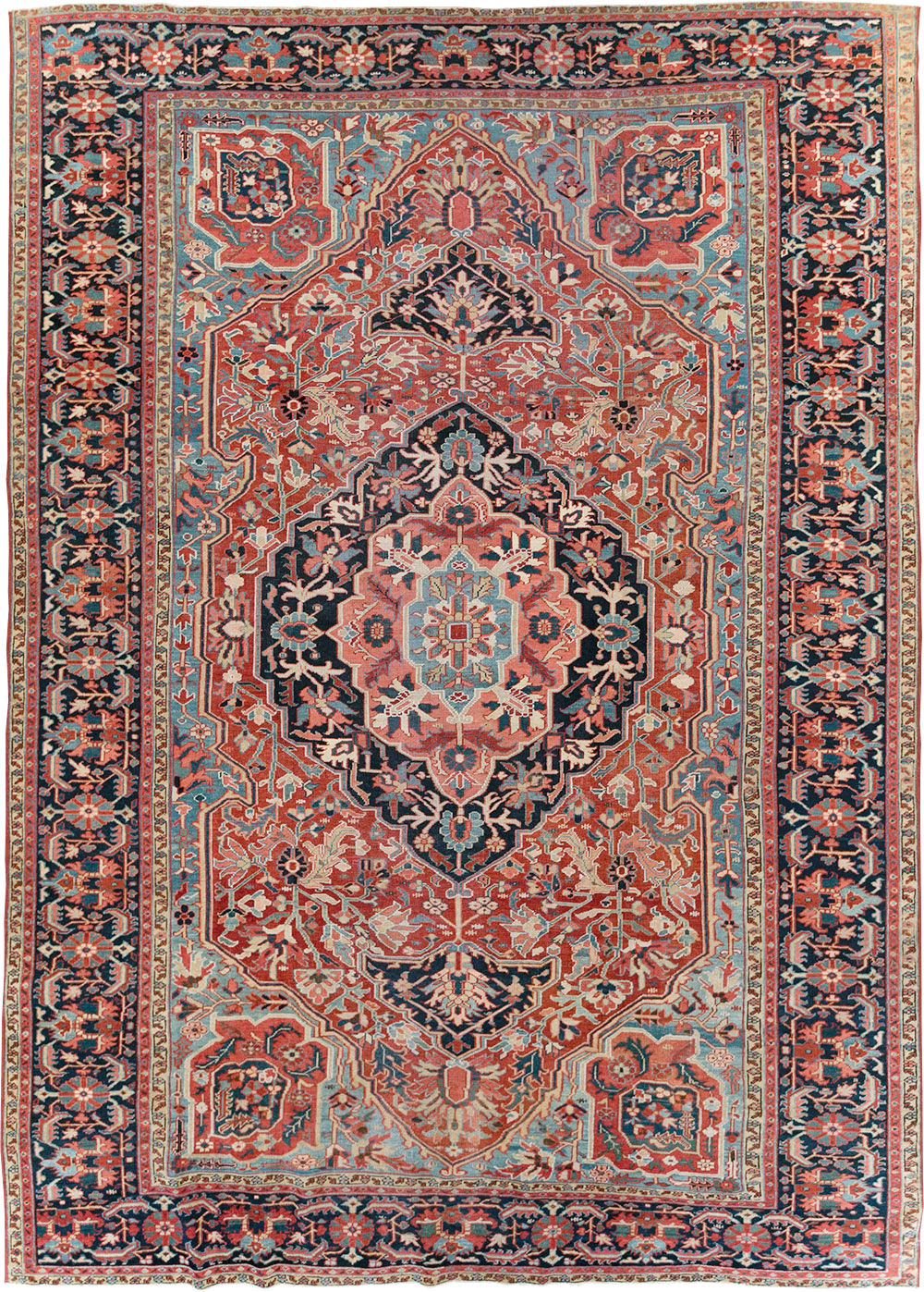 Antique Persian Heriz Carpet, No.29419 - Gss