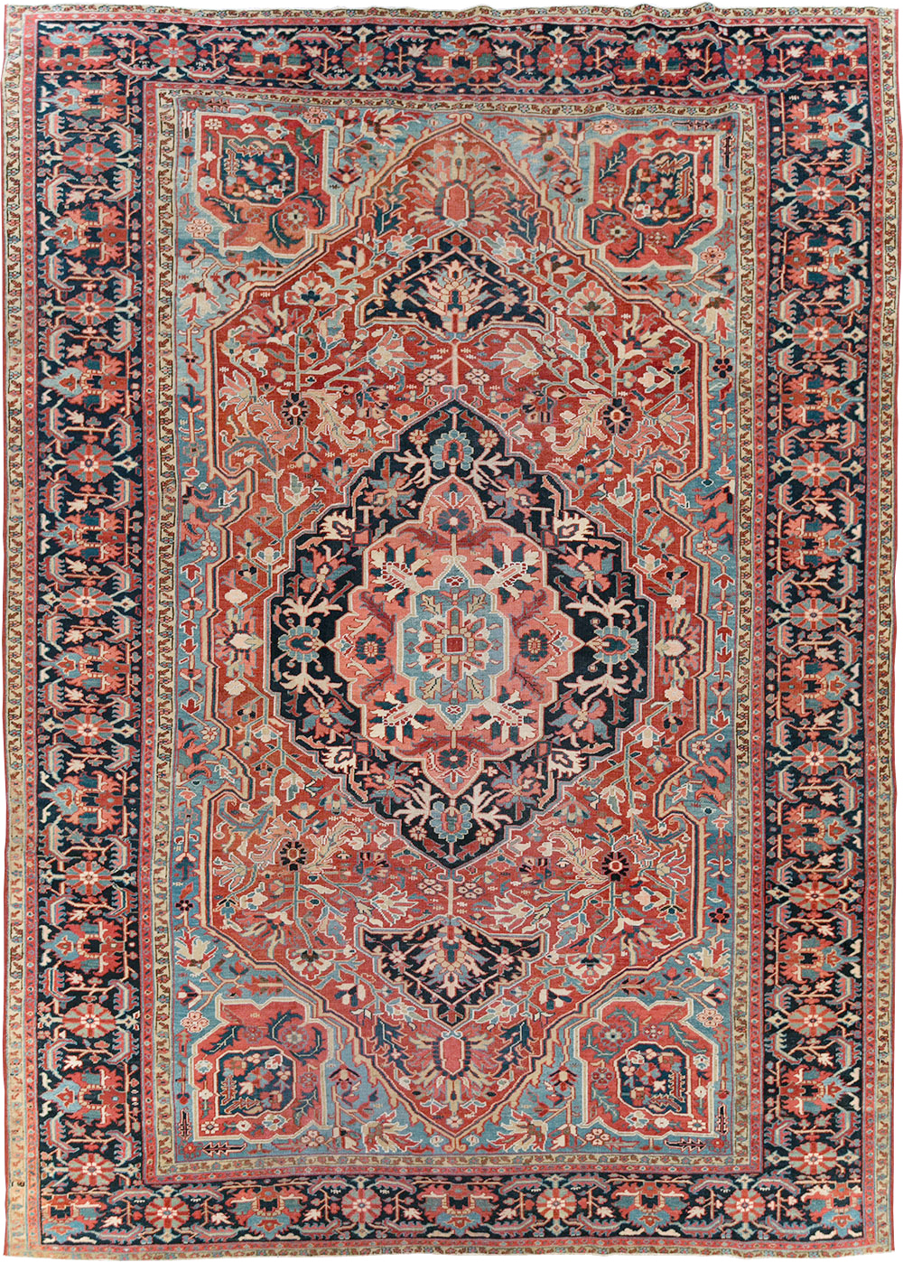 Antique Persian Heriz Carpet, No.29419 - Gss