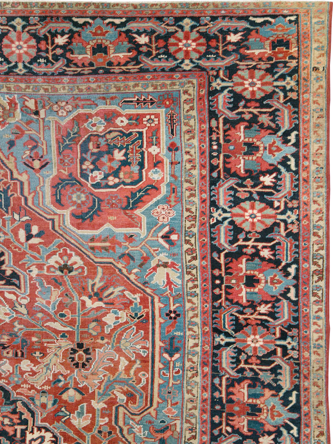 Antique Persian Heriz Carpet, No.29419 - Gss