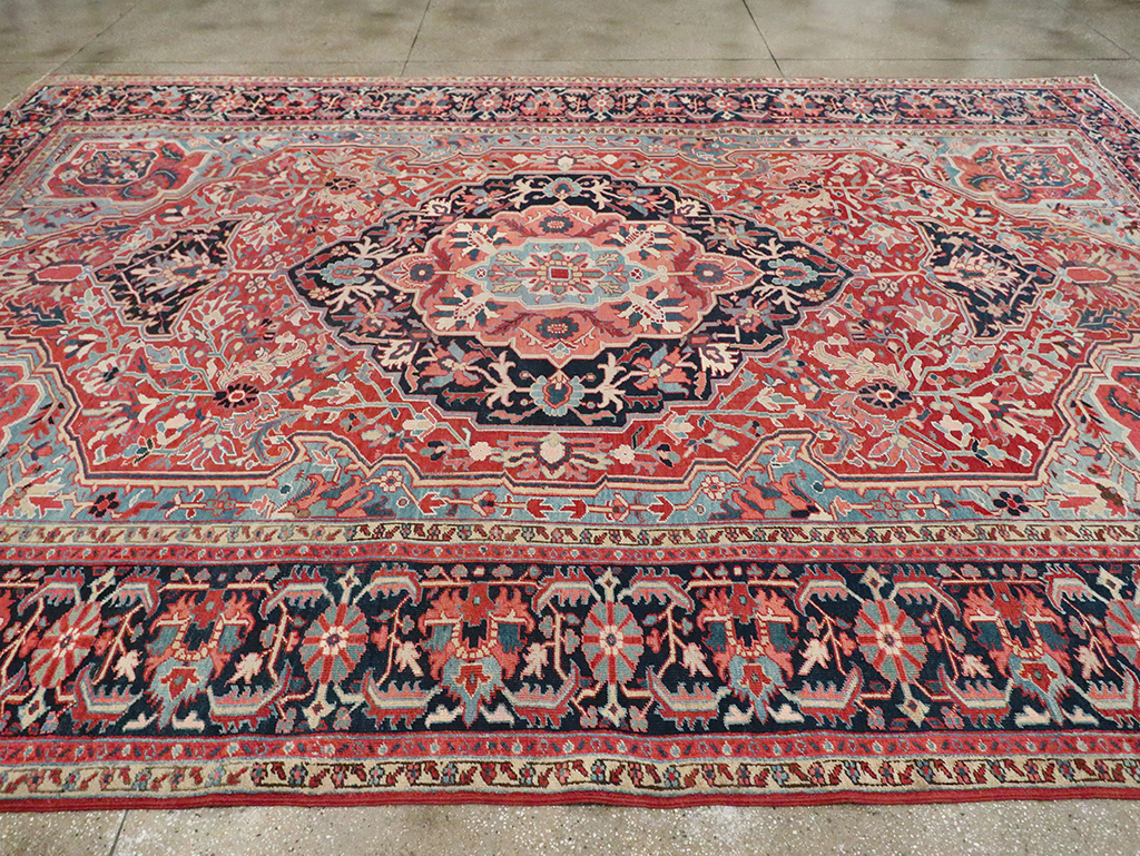Antique Persian Heriz Carpet, No.29419 - Gss