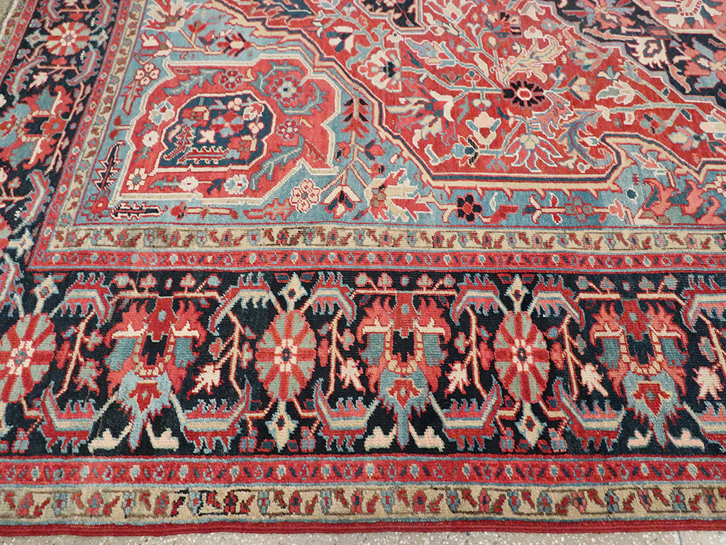 Antique Persian Heriz Carpet, No.29419 - Gss