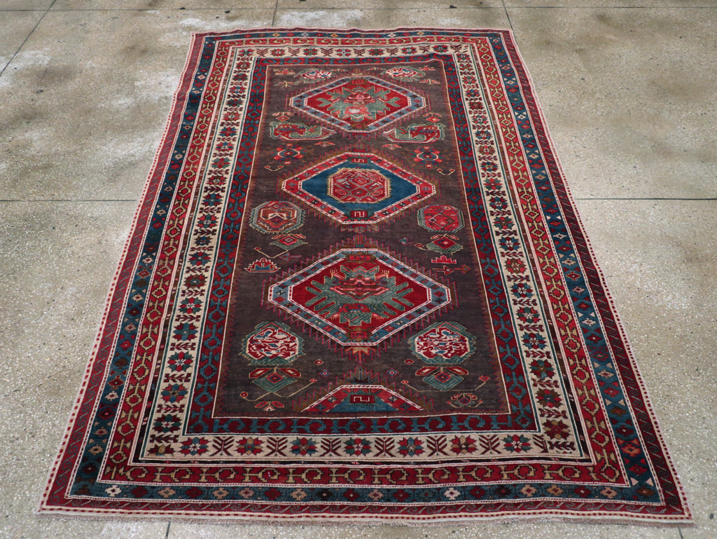 Antique Northwest Persian Tribal Accent Rug, No.29424 - Gss