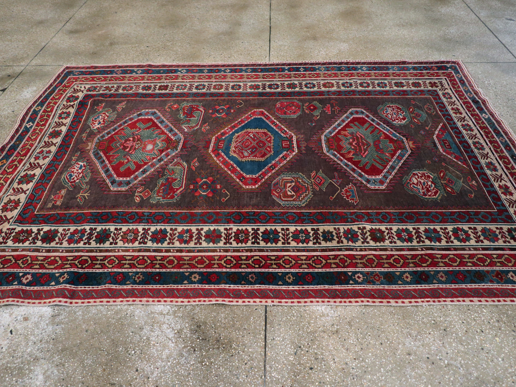 Antique Northwest Persian Tribal Accent Rug, No.29424 - Gss