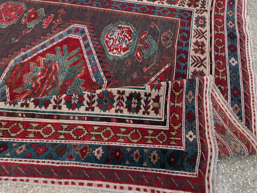 Antique Northwest Persian Tribal Accent Rug, No.29424 - Gss