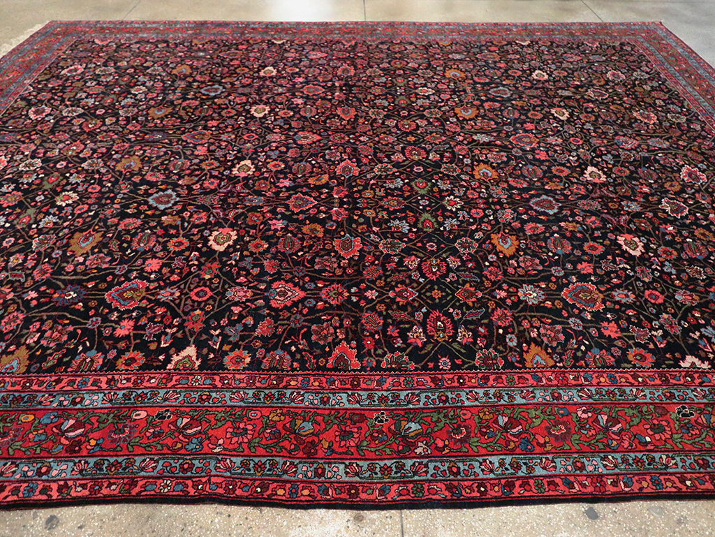 Antique Persian Bidjar Room Size Carpet, No.29425 - Gss