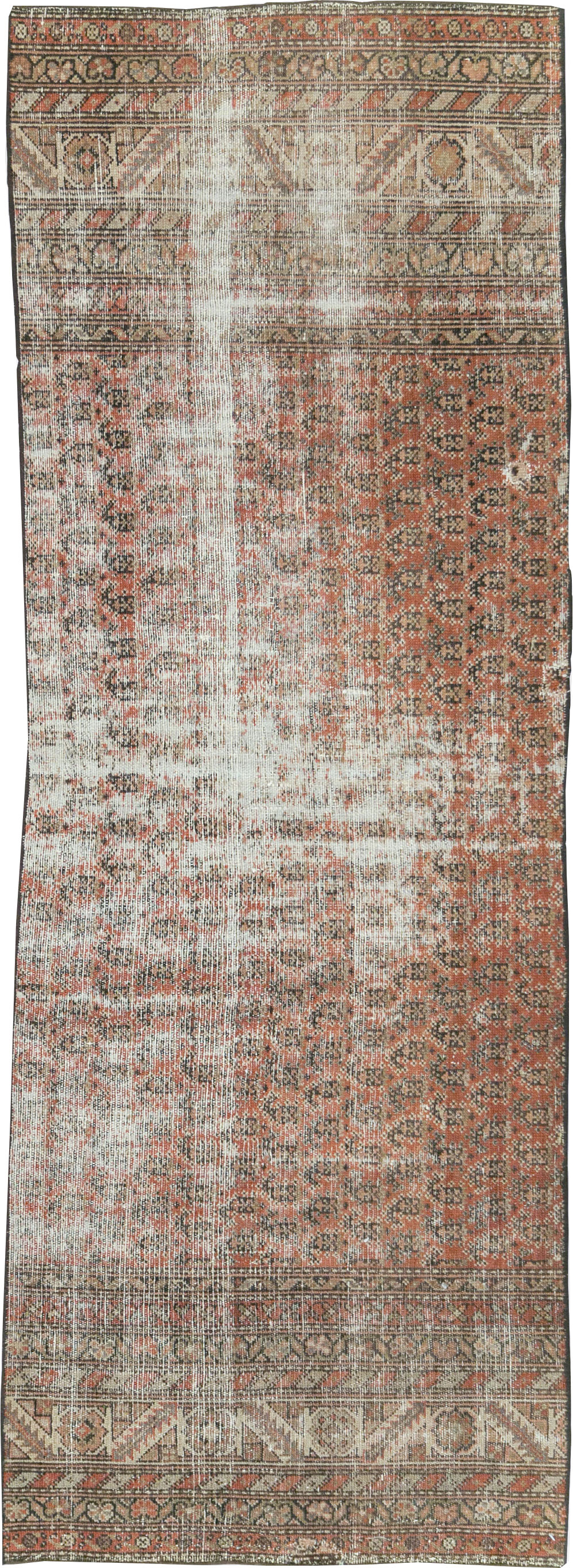 Antique Distressed Persian Malayer Rug, No.29432 - Gss