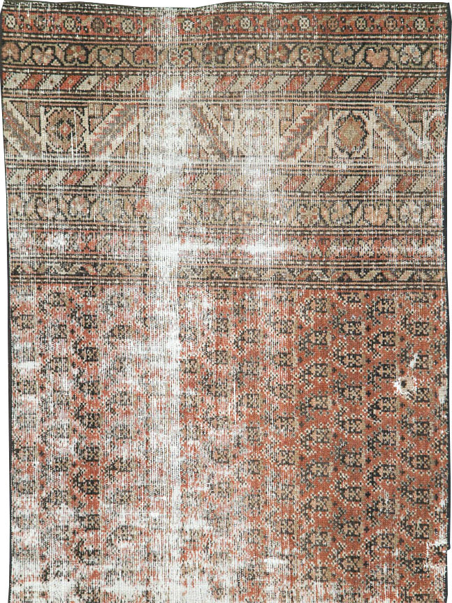 Antique Distressed Persian Malayer Rug, No.29432 - Gss