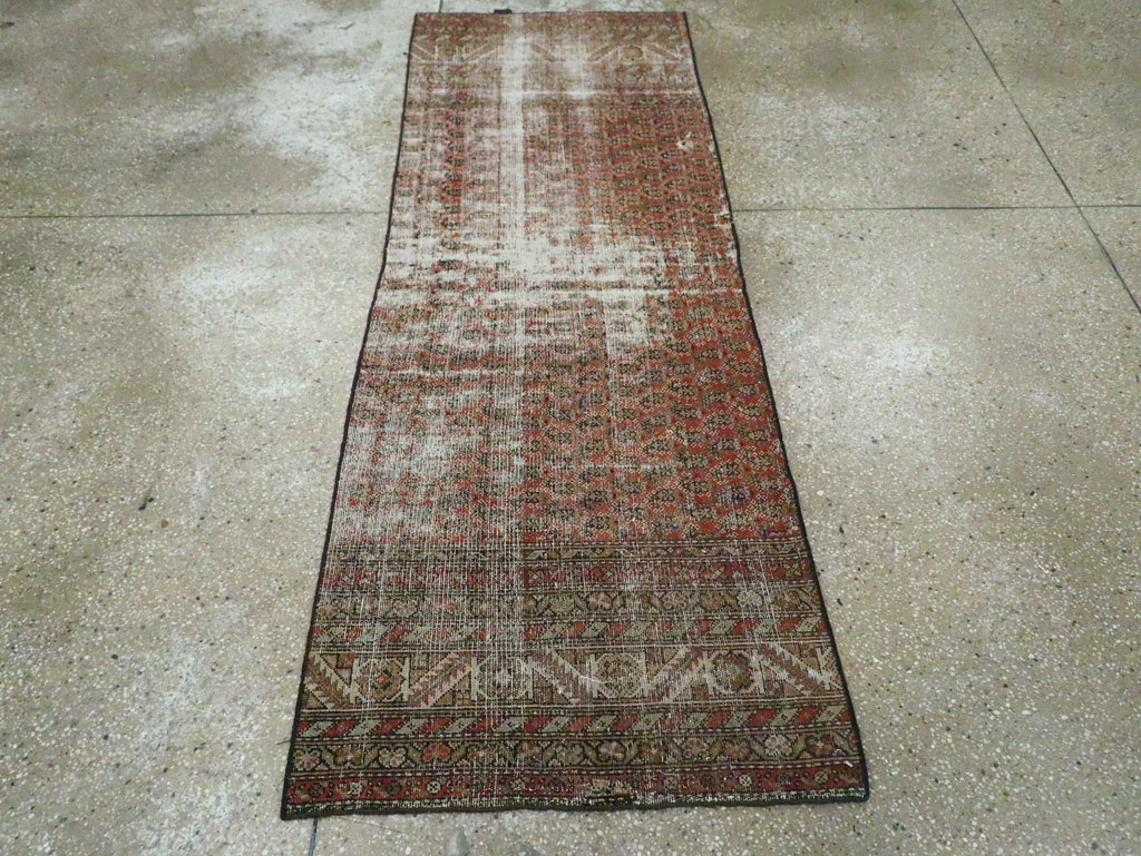 Antique Distressed Persian Malayer Rug, No.29432 - Gss