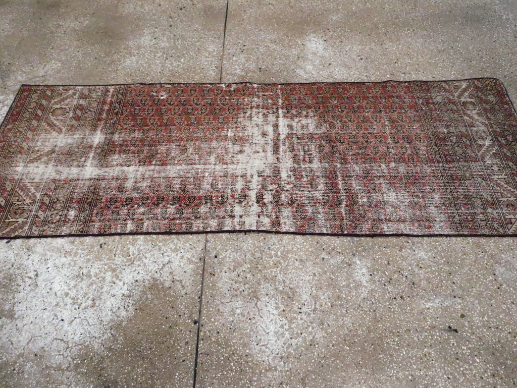 Antique Distressed Persian Malayer Rug, No.29432 - Gss