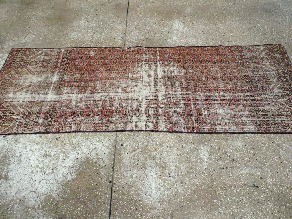Antique Distressed Persian Malayer Rug, No.29432 - Gss
