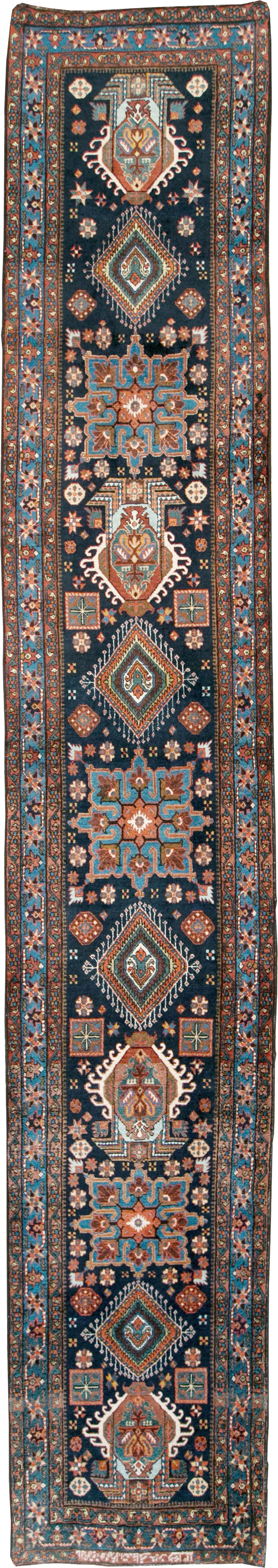 Antique Persian Heriz Long Runner, No.29434 - Gss