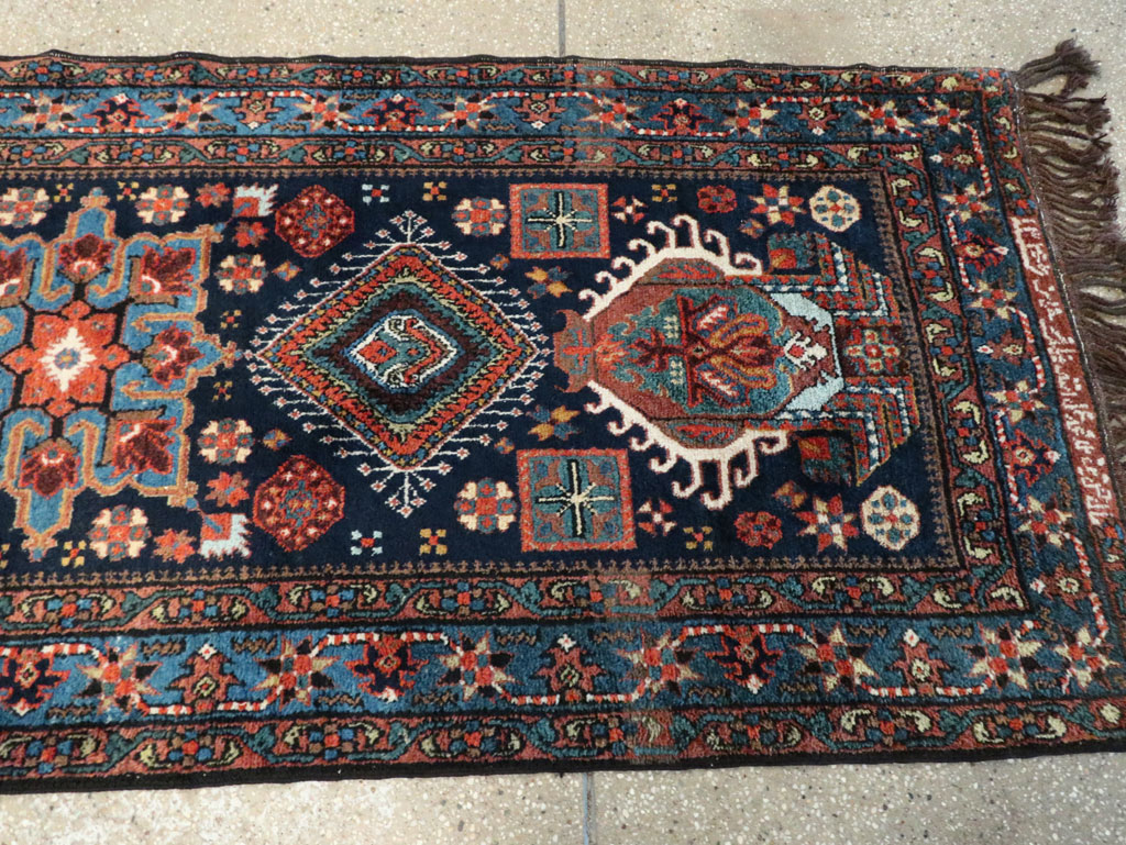 Antique Persian Heriz Long Runner, No.29434 - Gss