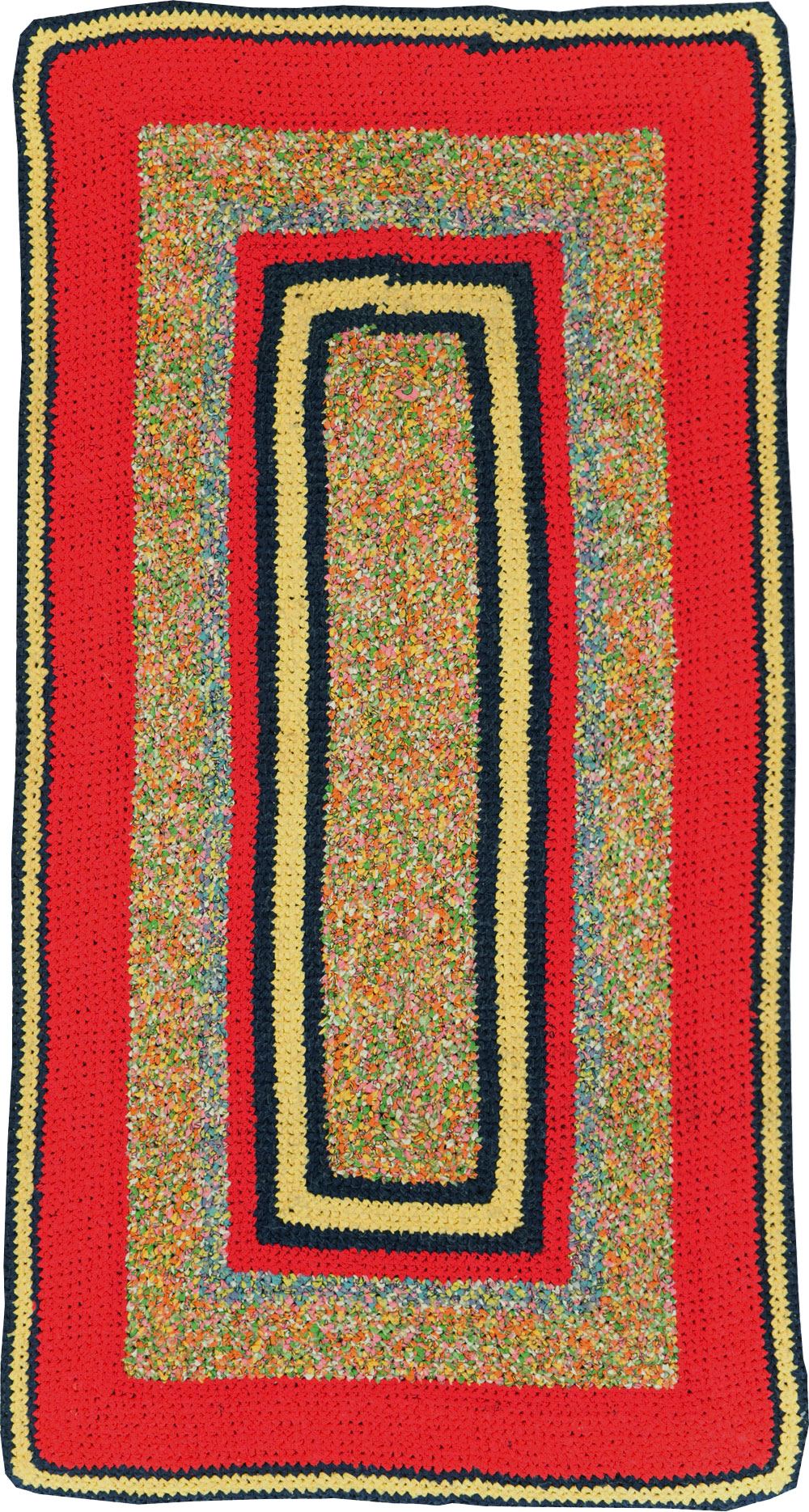 Vintage American Rag Rug, No.29435 - Gss
