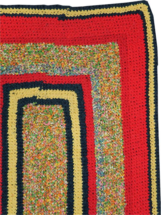 Vintage American Rag Rug, No.29435 - Gss