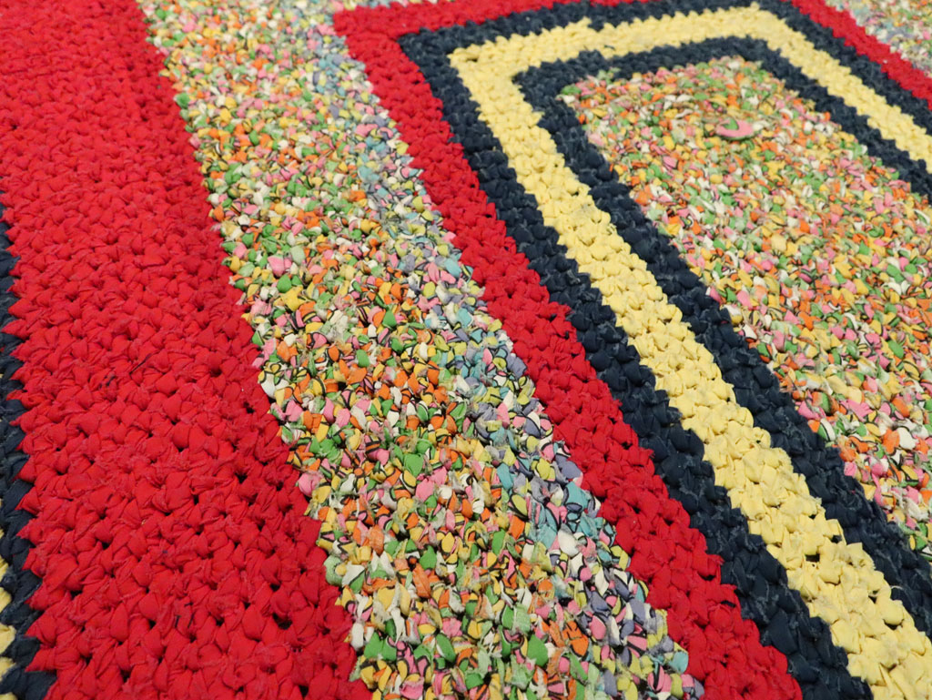 Vintage American Rag Rug, No.29435 - Gss