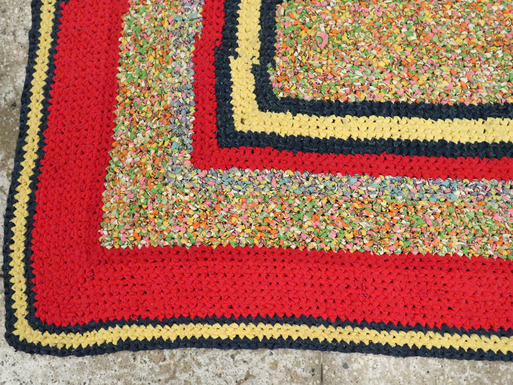 Vintage American Rag Rug, No.29435 - Gss