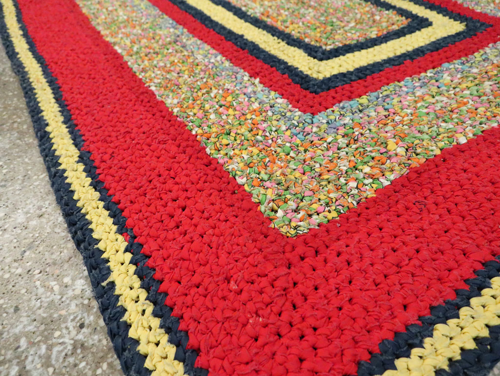 Vintage American Rag Rug, No.29435 - Gss
