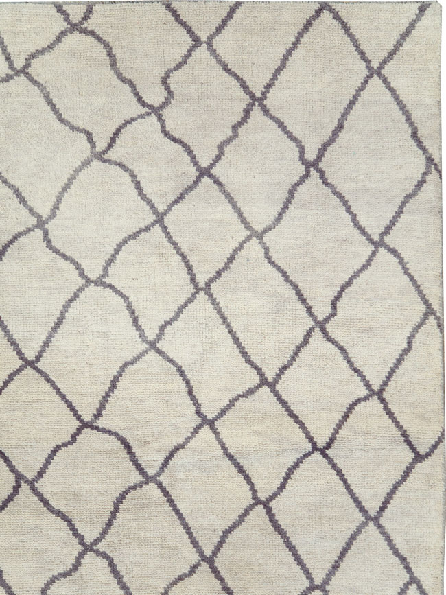 Modern Room Size Moroccan Carpet, No.29439 - Gss