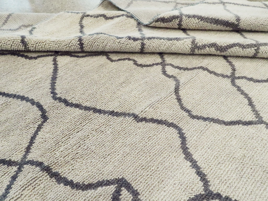 Modern Room Size Moroccan Carpet, No.29439 - Gss