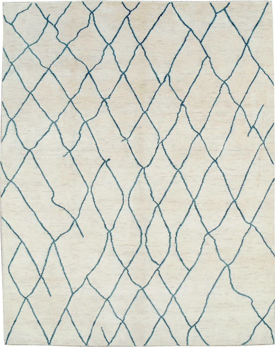 Contemporary Moroccan Room Size Carpet, No.29440 - Gss