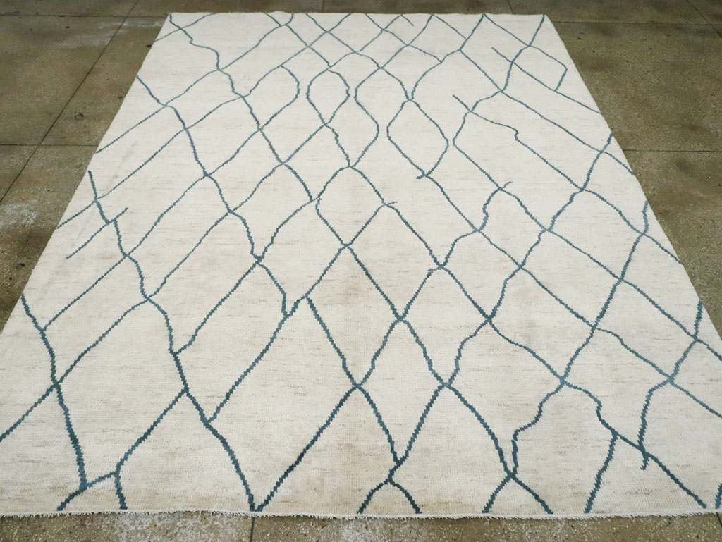 Contemporary Moroccan Room Size Carpet, No.29440 - Gss