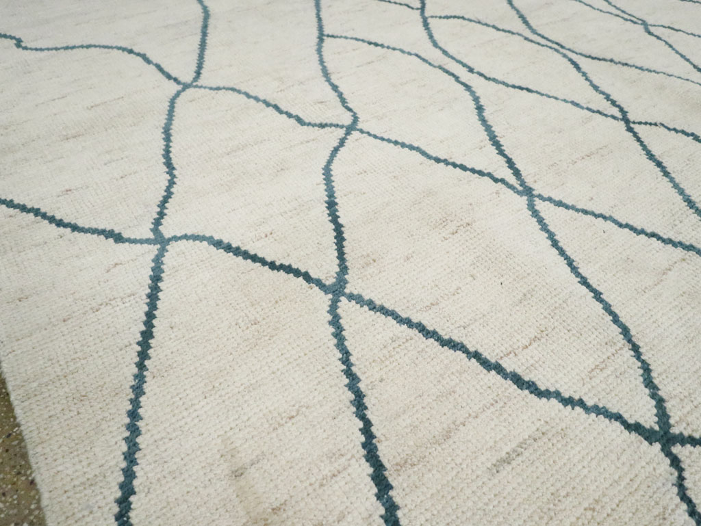 Contemporary Moroccan Room Size Carpet, No.29440 - Gss