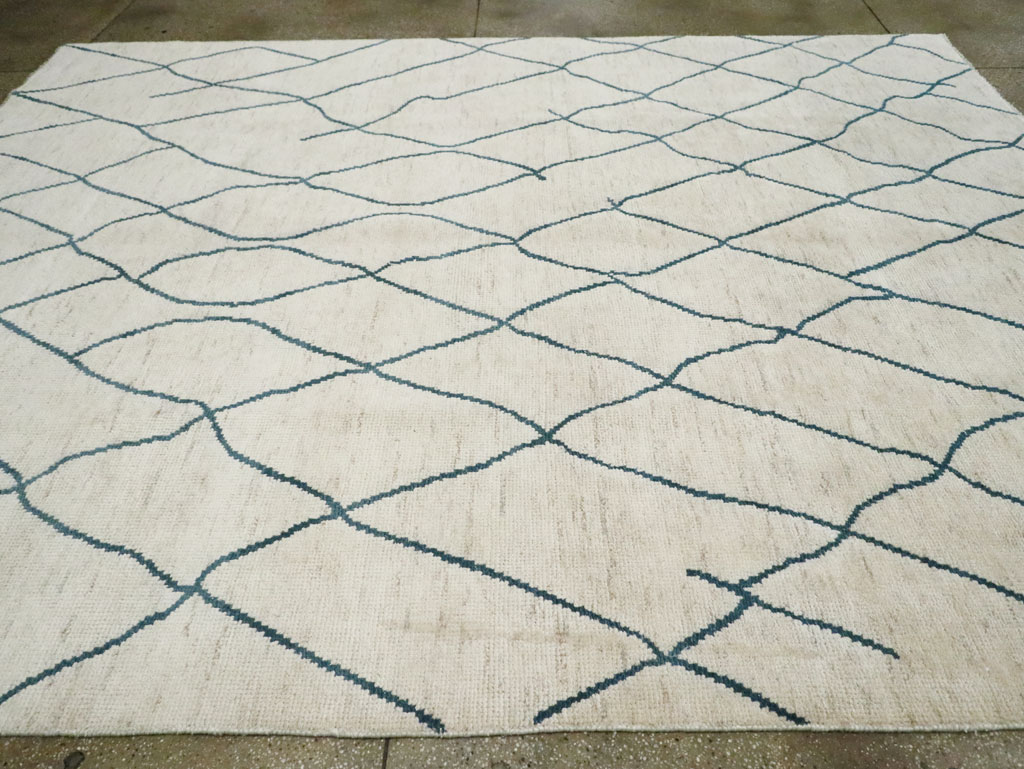 Contemporary Moroccan Room Size Carpet, No.29440 - Gss