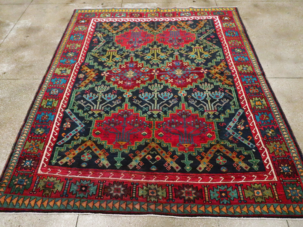 Vintage Persian Ardabil Small Room Size Carpet, No.29446 - Gss