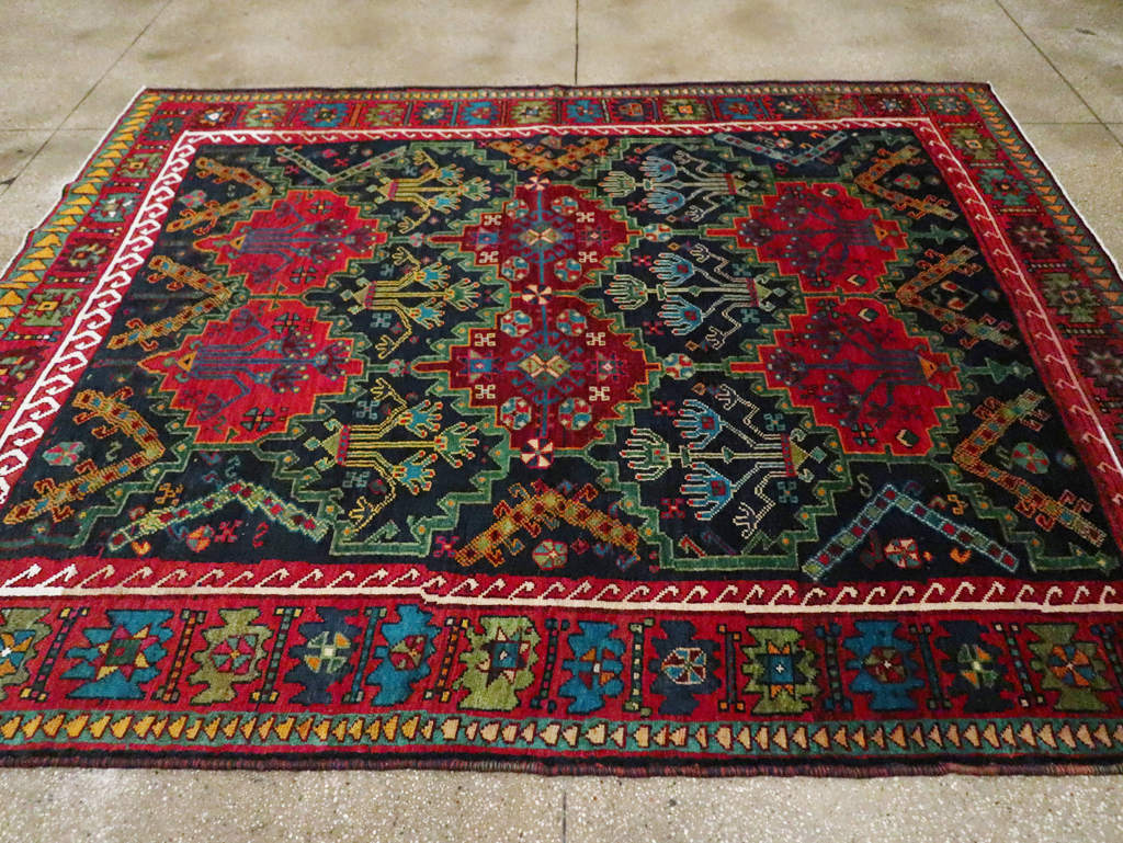 Vintage Persian Ardabil Small Room Size Carpet, No.29446 - Gss