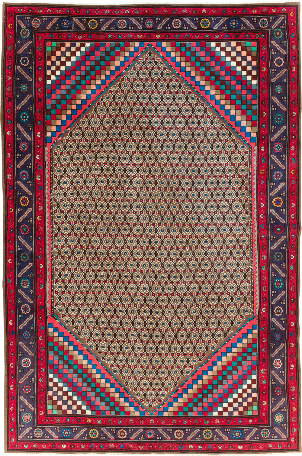 Vintage Persian Hamadan Accent Carpet, No.29449 - Gss