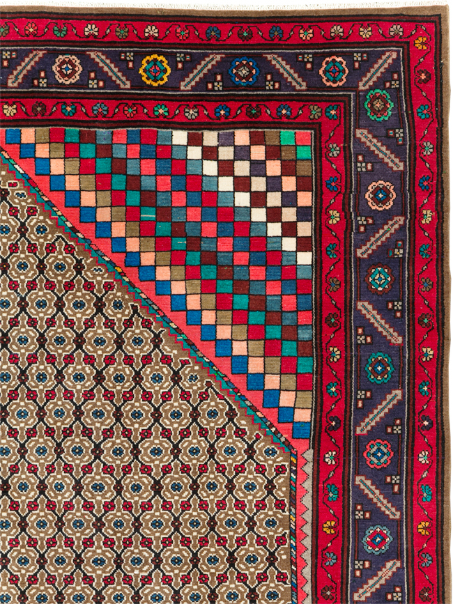 Vintage Persian Hamadan Accent Carpet, No.29449 - Gss