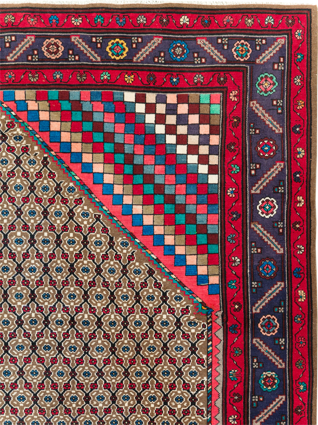 Vintage Persian Hamadan Accent Carpet, No.29449 - Gss