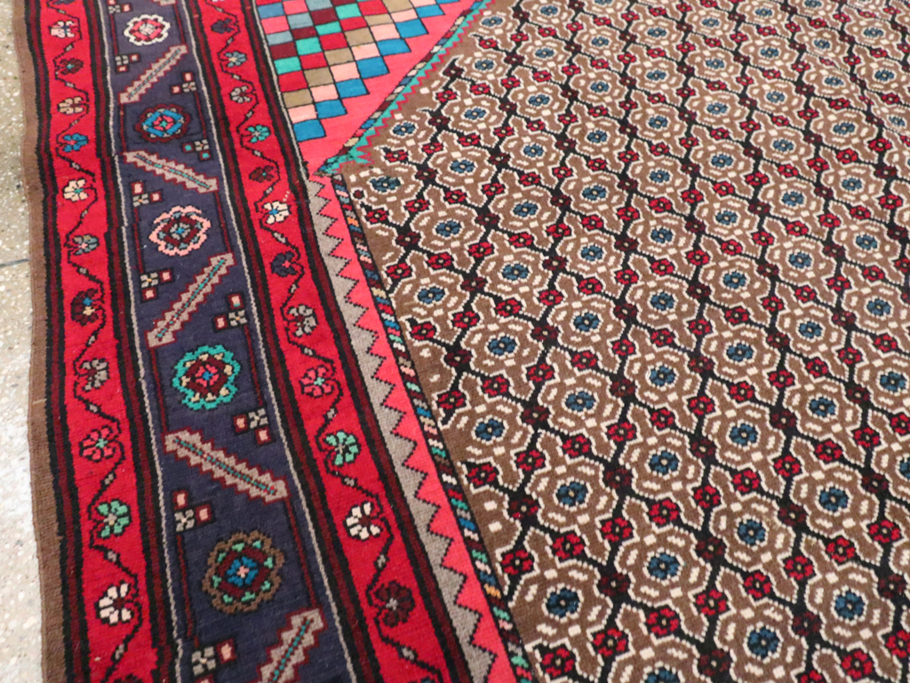 Vintage Persian Hamadan Accent Carpet, No.29449 - Gss