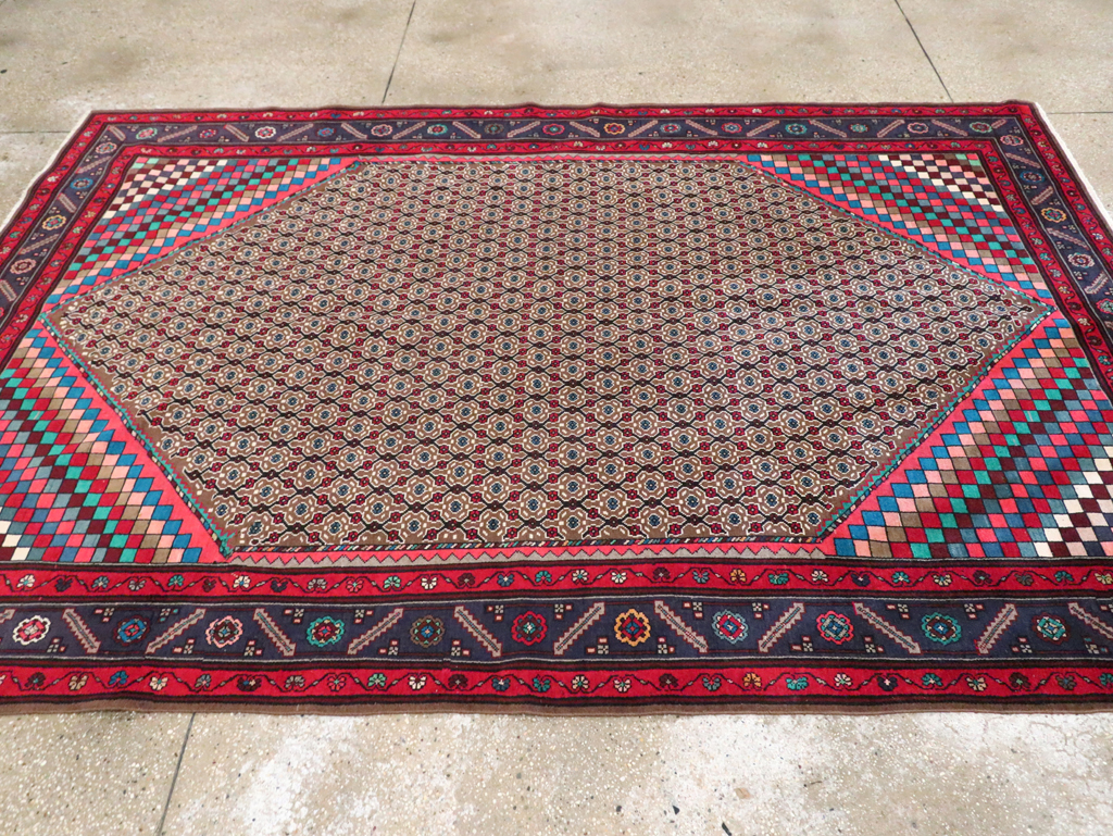 Vintage Persian Hamadan Accent Carpet, No.29449 - Gss