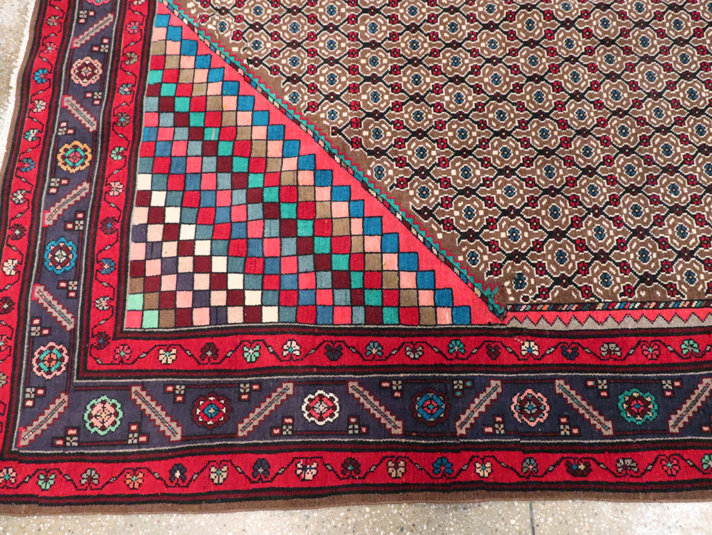 Vintage Persian Hamadan Accent Carpet, No.29449 - Gss